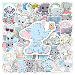 Cute Cartoon Elephant Stickers Sweet DIY Kids Toys Gift Decorative Decal for Scrapbook Laptop Phone Luggage Bottles Waterproof (ONLINE ORDER ONLY)