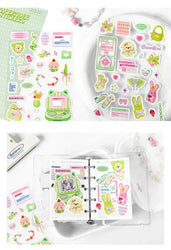 2Pcs/lot Girl Feelings Series Stickers Cute Sticker Scrapbooking Decorative Sticker Photo Album DIY Diary Stick Label Stationery (ONLINE ORDER ONLY)