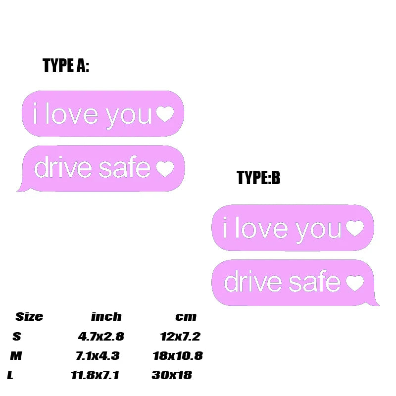 "drive safe"stickers,creative&funny High Quality And Durable Automobiles Exterior Accessories Self-adhesive Decals (ONLINE ORDER ONLY)
