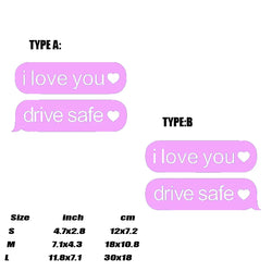 "drive safe"stickers,creative&funny High Quality And Durable Automobiles Exterior Accessories Self-adhesive Decals (ONLINE ORDER ONLY)