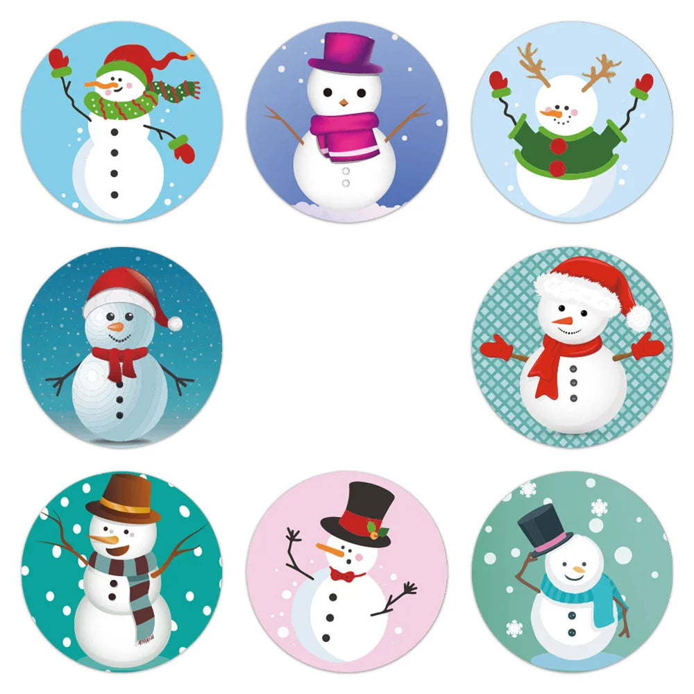 100-500pcs Christmas Stickers Thank You Sticker For Seal Label Scrapbooking Christmas Decoration Sticker Stationery Paper (ONLINE ORDER ONLY)