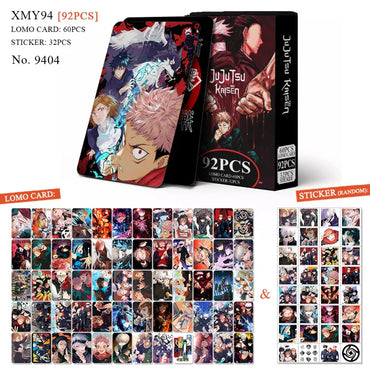 92Pcs Jujutsu Kaisen Anime Sticker Card Set for Fans Collection Gift (Online Order Only)