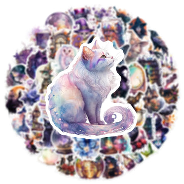 10/30/50PCS Gothic Style Witch Stickers Aesthetic Graffiti PVC Waterproof Phone Notebook Laptop Suitcase Kids Cartoon Decals Toy (ONLINE ORDER ONLY)