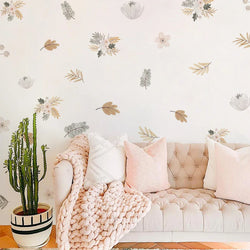 Boho Floral Wall Stickers for Kids Rooms and Living Room Decor (Online Order Only)