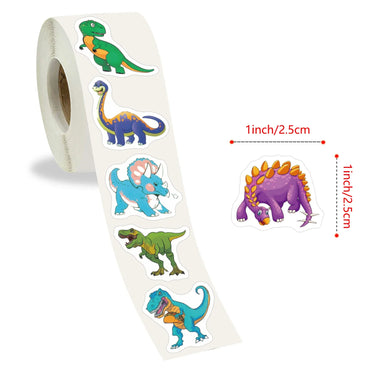 100-500pcs Animal Reward Stickers Cute Watercolor Dinosaur Sticker Tape Self-adhesive Decorative Decals For Children Stationery (ONLINE ORDER ONLY)