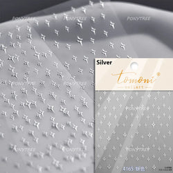 Sparkle Laser Silver Starburst Five-pointed Star Geometric Tiny Spot Romantic 5D Self Adhesive Nail Art Stickers Manicure Decals (ONLINE ORDER ONLY)