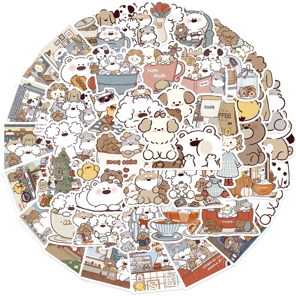 50pcs Cute Cartoon Miiiiichan Stickers Animals Anime For Laptop Water Bottle Luggage Notebook Waterproof Graffiti Vinyl Decals (Online Order Only)