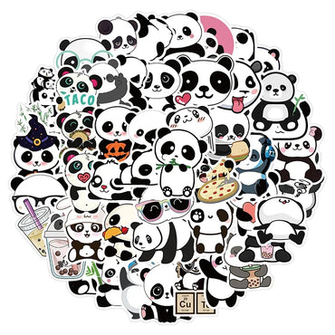 10/30/50PCS Cute Panda Sticker Aesthetic PVC Stationery Children's Sketchbook Laptop Diary Decoration Scrapbook Supplies for Kid (ONLINE ORDER ONLY)