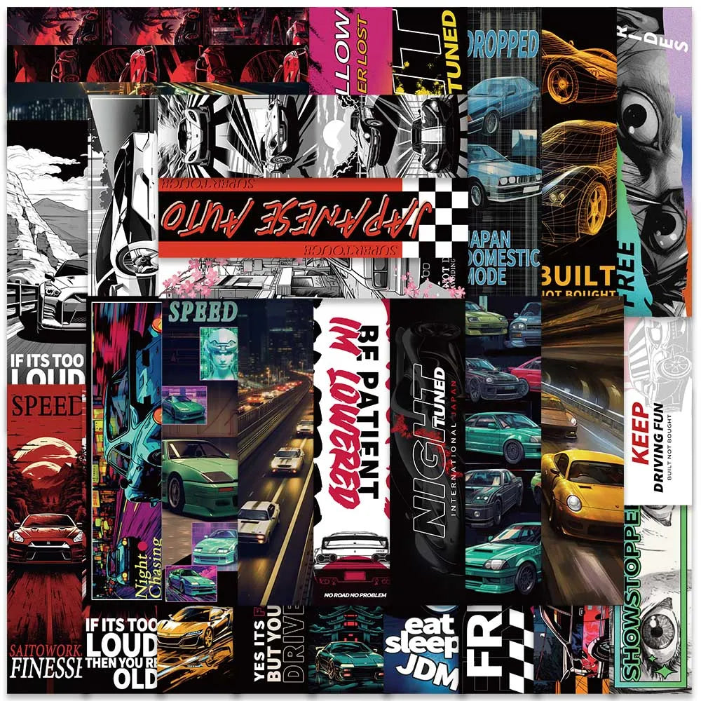 30pcs JDM Racing Car Paper Bookmarks - Cool Kids Gift Stationery (ONLINE ORDER ONLY)
