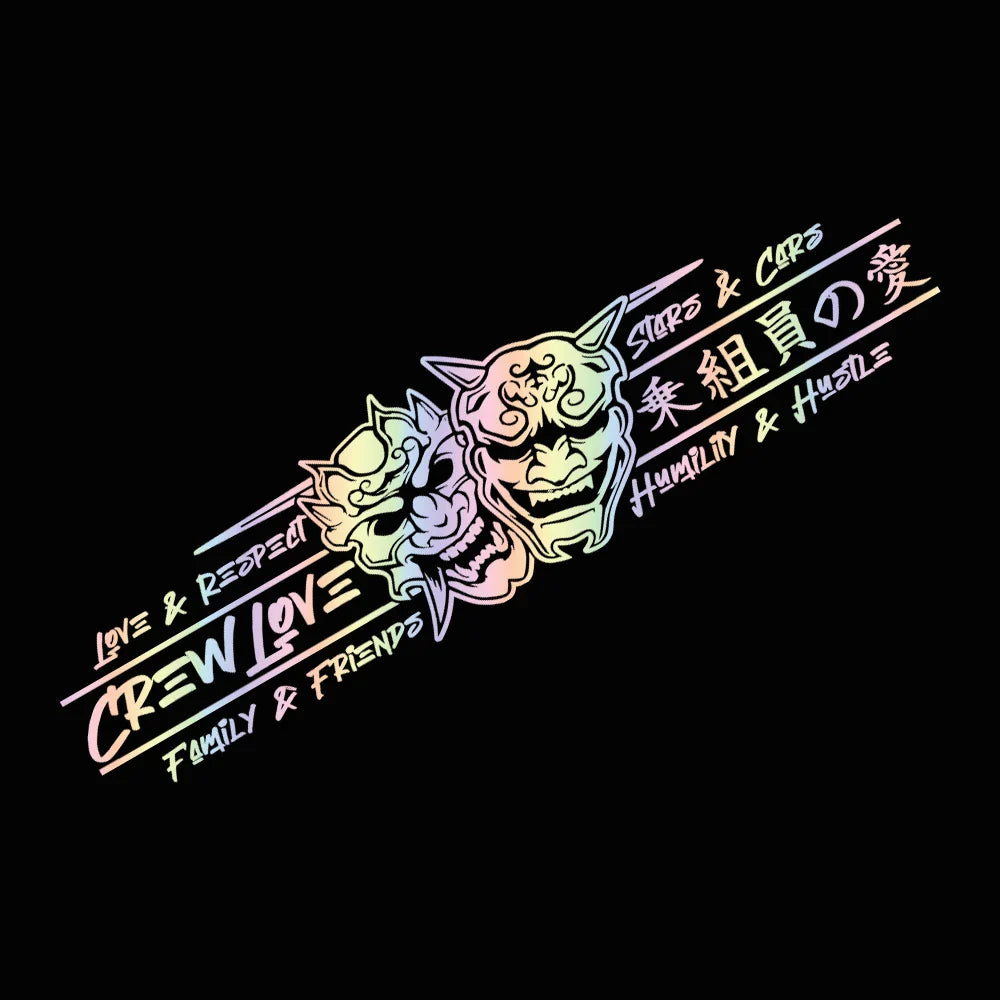 JDM Car Sticker Love Skull for Windshield Banner Decoration External Accessories Creative Sports Style Waterproof Vinyl Decals (ONLINE ORDER ONLY)