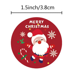 500Pcs/Roll Merry Christmas roll Self-Adhesive Label Sealing Decorative Stickers Office Stationery (ONLINE ORDER ONLY)
