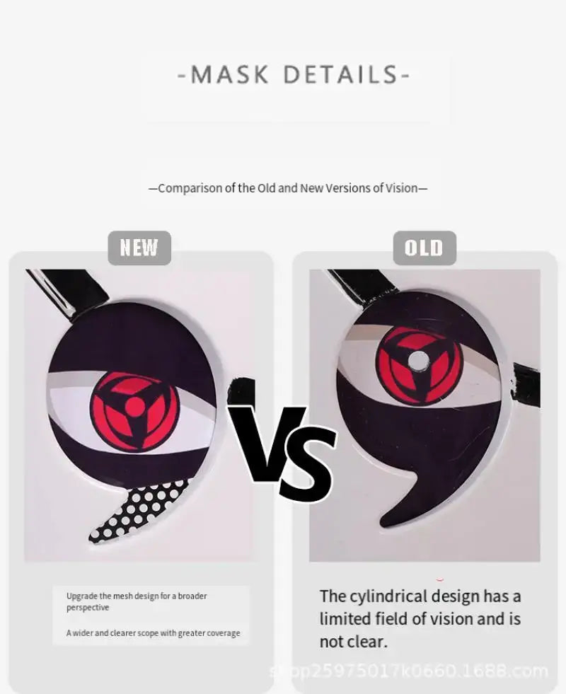 Obito Cosplay Mask: High Gloss Akatsuki Anime Prop