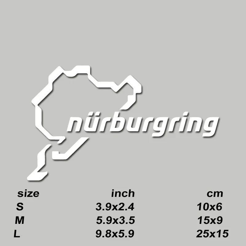 MAP "nurburgring" stickers,High Quality And Durable Automobiles Exterior Accessories Self-adhesive Decals (ONLINE ORDER ONLY)