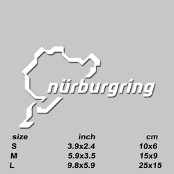 MAP "nurburgring" stickers,High Quality And Durable Automobiles Exterior Accessories Self-adhesive Decals (ONLINE ORDER ONLY)