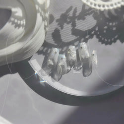 Cute 3D White Rose Flower Lace Bud Silk Bowknot Butterfly Dreamy Shiny Relief Chic Self Adhesive Nail Art Sticker Manicure Decal (ONLINE ORDER ONLY)