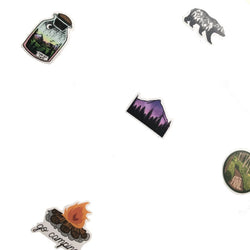 50PCS Camping Travel Stickers Wilderness Adventure Outdoor Landscape Waterproof Decal Sticker DIY Laptop Suitcase Motor Car (Online Order Only)