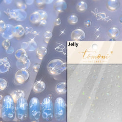 Summer Beach Dreamy Water Bubble Mermaid Shell Conch Starfish Jellyfish Soft Relief Decoration Nail Art Stickers Manicure Decals (ONLINE ORDER ONLY)