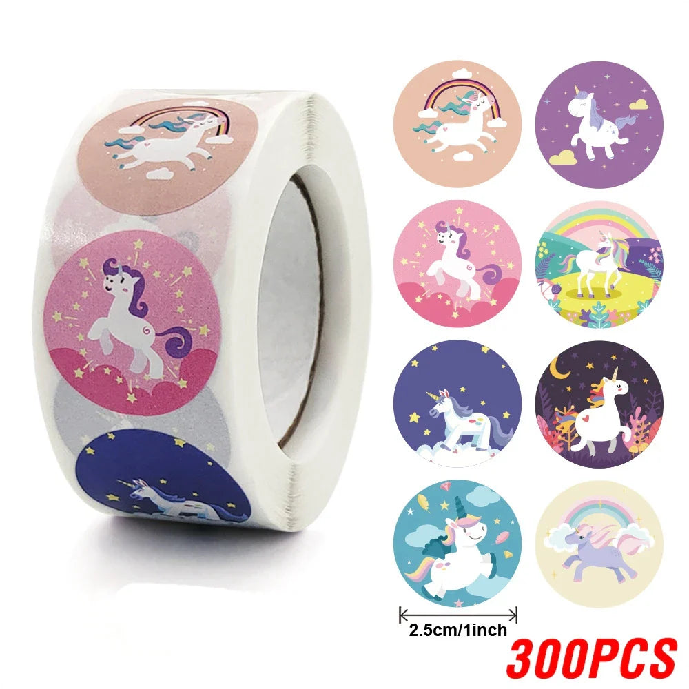 100-500PCS Children's Cartoon Stickers Little Dinosaur Pattern Kids Stationery Supplies School Teacher Supplies Reward Stickers (Online Order Only)