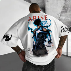 Solo Leveling Authorized T-Shirt: Retro Y2K Anime Cotton Top