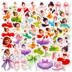 Ballet Dance Cartoon Stickers for Phone Laptop Luggage Skateboard Decals (ONLINE ORDER ONLY)
