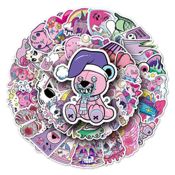 Gothic Halloween Skull Stickers for Laptop, Luggage, Skateboard - 10/30/50PCS (ONLINE ORDER ONLY)