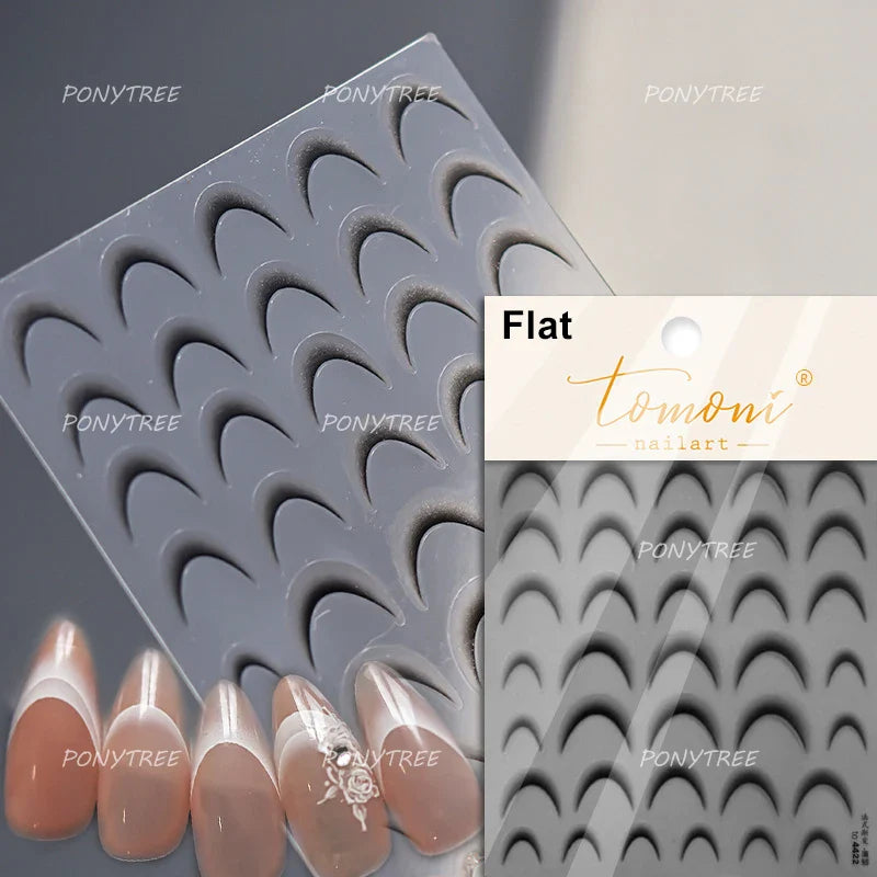 Golden Ink Brush Hot Stamping Irregular Lines Texture Sensation Moon Advanced Feeling Adhesive Nail Art Sticker Manicure Decals (Online Order Only)