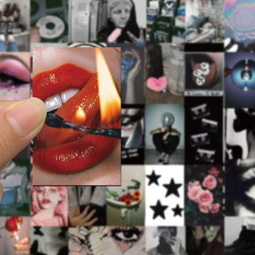 Decadent Dark Series Stickers: Phone, Laptop, Luggage, Skateboard Decals - 10/30/50PCS (Online Order Only)