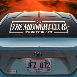 JDM The Midnight Car Sticker Windshield Banner Night Run Sport Competition Style Waterproof Sunscreen Decorative Vinyl Decals (ONLINE ORDER ONLY)