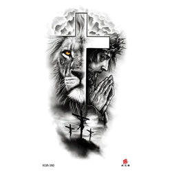 Waterproof Men's Temporary Tattoos for Hand Arm Body Realistic Lion Tiger Wolf Tattoo Stickers Animal Fake Tattoo for Women (Online Order Only)