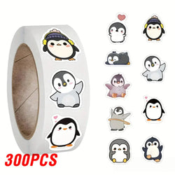 100-500pcs Penguin Animal Stickers Cartoon Removable Notebook Graffiti Sticker Decoration DIY Gift Baking Package Envelope Lable (ONLINE ORDER ONLY)