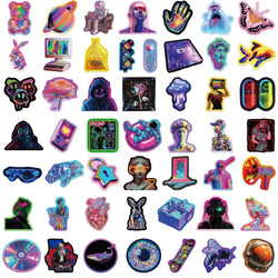 50Pcs Cartoon Laser Cyberpunk Style Series Stickers for Suitcase Phone Skateboard Laptop Luggage Fridge Car Styling DIY Stickers (ONLINE ORDER ONLY)