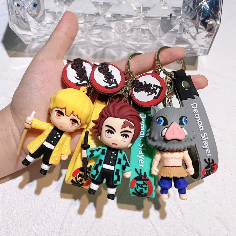 Demon Slayer Keychains: Cute Anime Car & Bag Pendant Accessories (ONLINE ORDER ONLY)