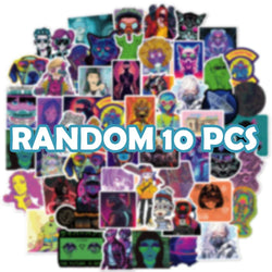 10/50/75 PCS Cyberpunk Graffiti Stickers Packs One Pieces Cartoon Stickers for Laptop Suitcase Skateboard Guitar Anime Stickers (ONLINE ORDER ONLY)
