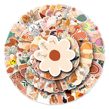 10/30/50/100PCS Art Bohemian Aesthetic Stickers Graffiti Ins Style Cartoon Decals DIY Decoration Fridge Guitar  Phone Laptop Toy (ONLINE ORDER ONLY)