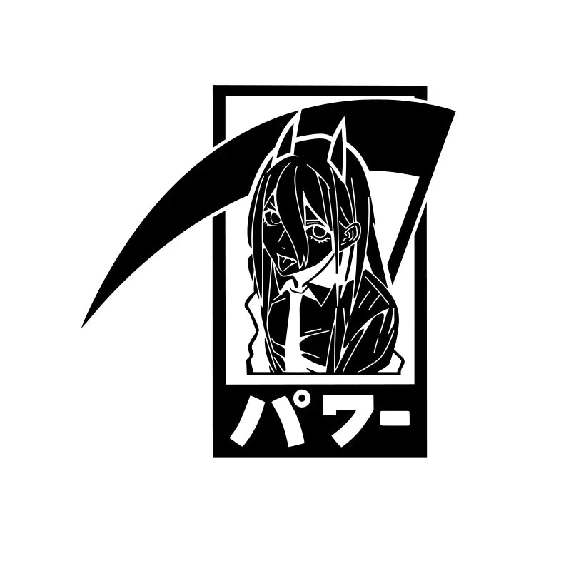 Japanese Anime For Car Sticker Notebook Sticker Decoration External Parts Window Bumper Sickle Girl Die Cutting Vinyl  Decals (ONLINE ORDER ONLY)