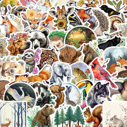 10/50pcs Cute Magic Forest Animal Decoration Stickers Aesthetic Decals DIY Diary Notebook Fridge Luggage Skateboard Car Sticker (ONLINE ORDER ONLY)