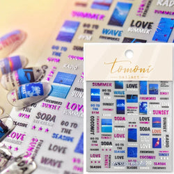 Retro Love Heart White Lace flower Bowknot Tie Pink Bear Flower Strawberry Adhesive Nail Art Stickers Rhinestone Manicure Decals (ONLINE ORDER ONLY)