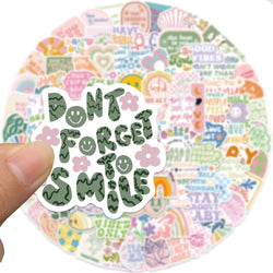 10/30/50/100PCS Cute Girls Danish Pink Inspirational Stickers Ins Cartoon Decal Toy DIY Phone Motorcycle Bike Guitar Car Sticker (ONLINE ORDER ONLY)