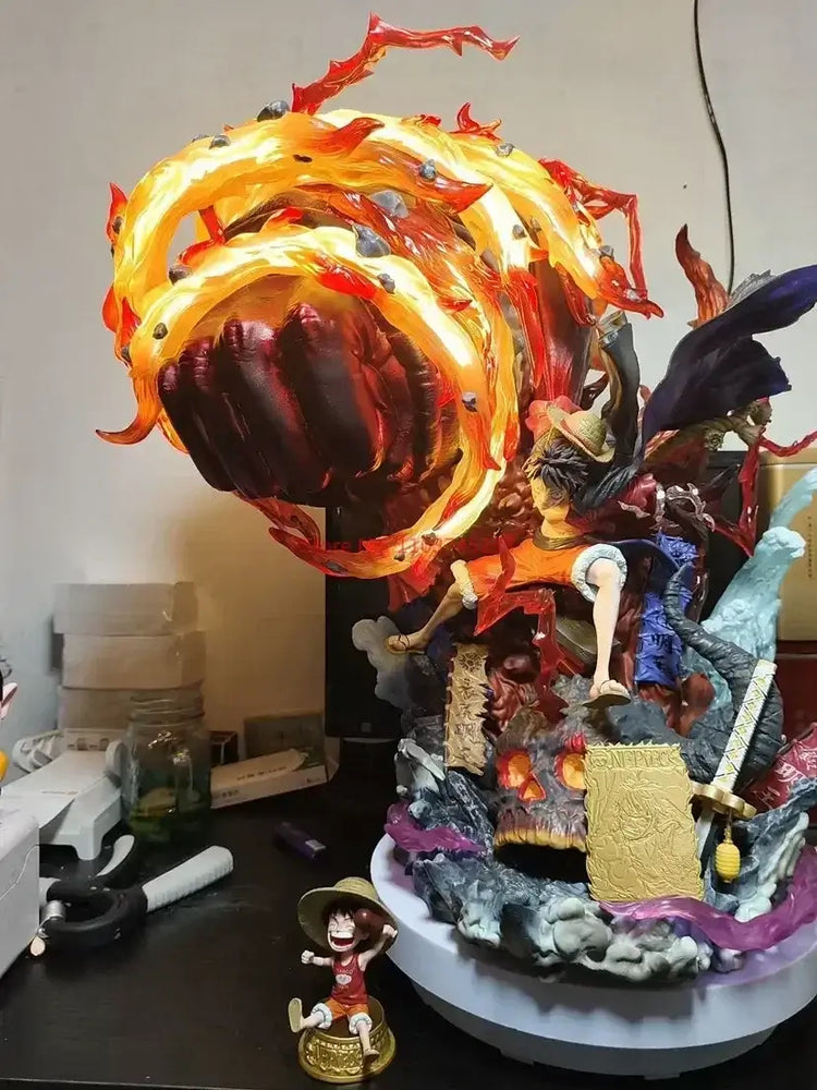 Luffy Gear 3 Figure: Red Roc LED Anime Statue