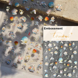 Autumn Fall Sunflower Rabbit Leaves Crane Rose Sun Mountain Hill Produce Good Harvests Cookie Nail Art Sticker Decoration Decals (ONLINE ORDER ONLY)