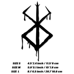 Guts's Brand decal,Berserk decal ,creative&cool stickers for Anime fans&lover,high quality for car trucks motorcycles &laptops! (ONLINE ORDER ONLY)