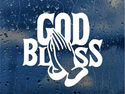 “GOD BLESS" Stickers，Show Your Faith in Jesus with This Waterproof Vinyl Car Sticker! (ONLINE ORDER ONLY)