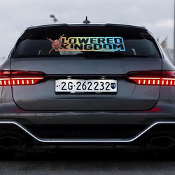 Japanese Anime Text Lowered Kingdom for Car Sticker Decoration Windshield Banner JDM External Accessories Waterproof Vinyl Decal (ONLINE ORDER ONLY)