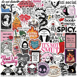 Cool Smut Bookish Stickers PVC Waterproof Laptop Luggage Phone Car Decoration (Online Order Only)