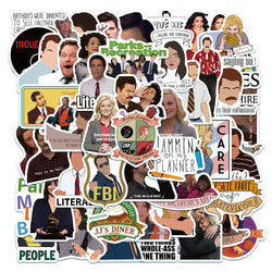 Parks and Recreation Stickers 50pcs Waterproof PVC for Laptop Luggage Bicycle (Online Order Only)