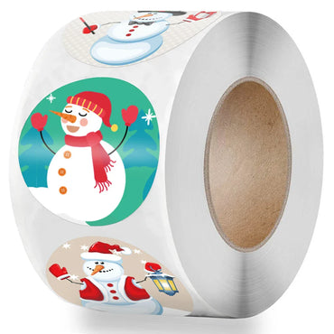 100-500Pcs Merry Christmas Stickers Round Holidays Stickers For Xmas Thank You Greeting Cards Sealing Gift Decoration Stickers (ONLINE ORDER ONLY)