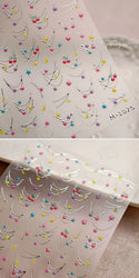 Chic Colourful Star Moon Curved Line Arc Necklace Love Heart Hanging in The Air Cherry Adhesive Nail Art Stickers Manicure Decal (Online Order Only)