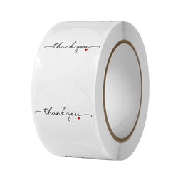 500pcs/roll Round Brown labels Thank You Kraft Stickers 1 inch Wedding Pretty Gift Envelope Sealing Label Stickers Stationery (ONLINE ORDER ONLY)