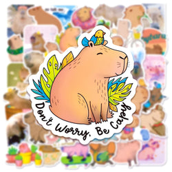10/30/50pcs Cute Cartoon Capybara Graffiti Stickers Aesthetic Decals Decoration Laptop Notebook Phone Diary Stationery Sticker (ONLINE ORDER ONLY)