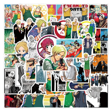 10/30/55/110PCS Sakamoto Days Stickers Battle Comedy Animation Cartoon Graffiti Sticker Laptop Phone Guitar Car Bike Skateboard (Online Order Only)